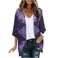 thumbnail image 2 of Cardigans for Women Plus Size 2026 Summer Fashion Cardigan Casual Print Overcoat Spring Printed Top, 2 of 6