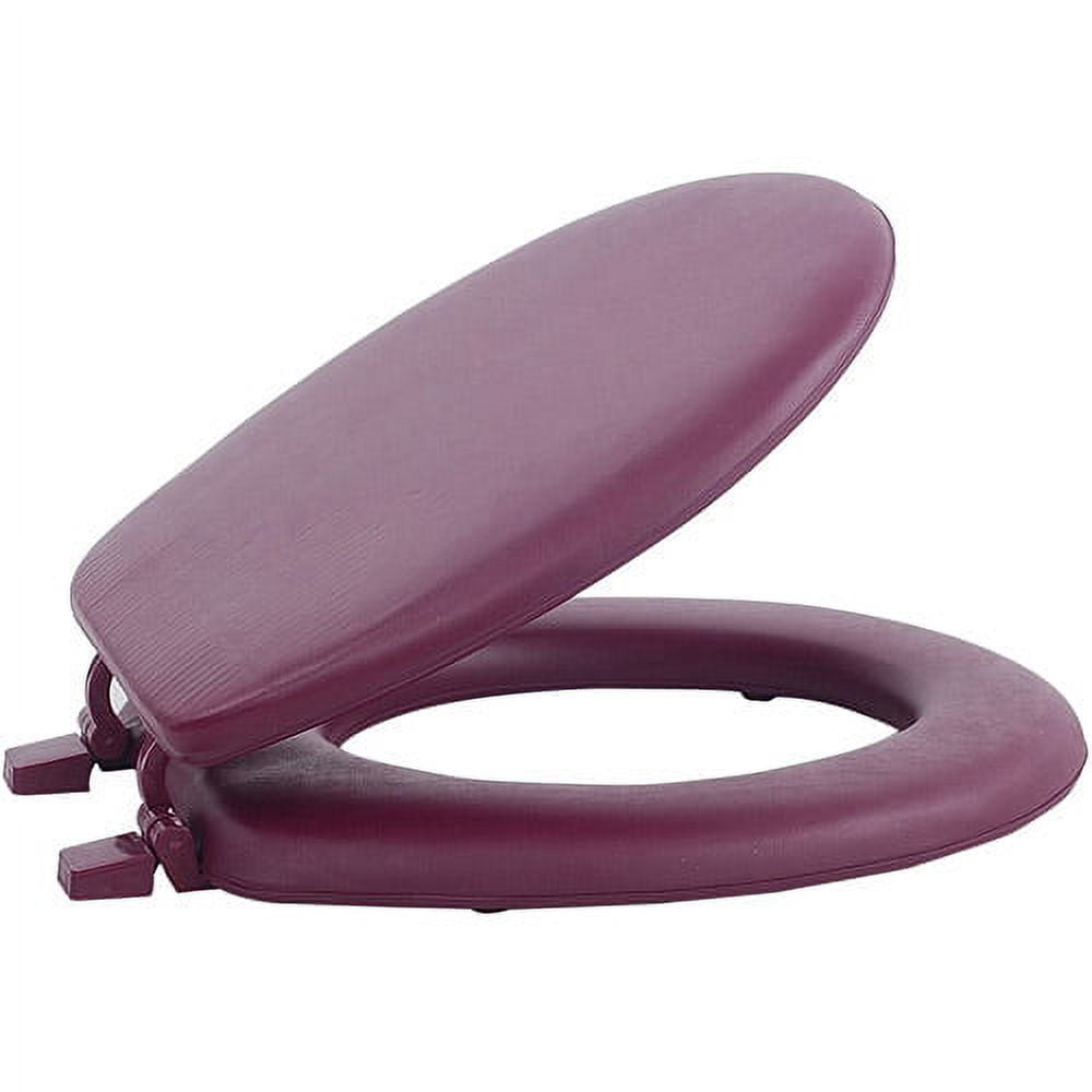 Achim Fantasia 17" Soft Standard Vinyl Toilet Seat, One Size Fits All, Burgundy