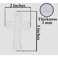 thumbnail image 5 of Traceease 3" inches Cross Shape With Hole Clear Acrylic Ornament Blank Transparent Keychain Pendantsfor DIY Crafts Projects - Pack of 25, 3mm Thickness - OL, 5 of 7