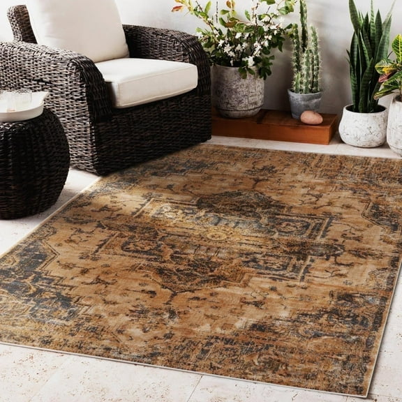 Luxe Weavers Traditional Vintage Oriental Silver 8x10 Area Rug