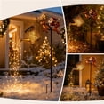 thumbnail image 2 of Solar Christmas Garden Stake Light, Santa Claus Deer Watering Can Light, Outdoor Waterproof Metal Yard Lamp with LED String Light for Porch Lawn Patio, 2 of 6