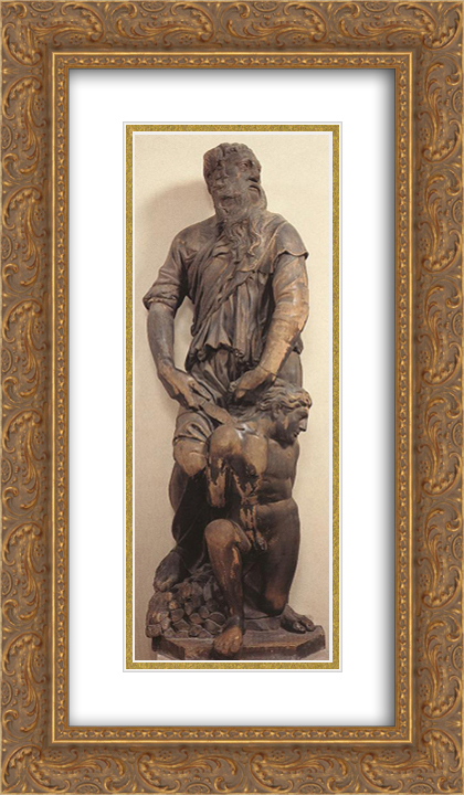 Donatello 2x Matted 14x24 Gold Ornate Framed Art Print 'The Sacrifice