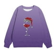 thumbnail image 3 of Sweatshirt Sweater Little Girls Printed Long Sleeves Tops Casual Fleece Sweater Crew Neck Oversized Pullover Cotton Clothes Casual Comfy Fall Winter Warm Sweatshirts Kids Coat, 3 of 4