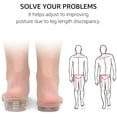 thumbnail image 2 of Plantillas ajustables de aumento de altura de 5 capas, inserciones de cojín de talón de silicona para hombres y mujeres, inserciones de gel para levantar el talón para discrepancias en la longitu, 2 of 5