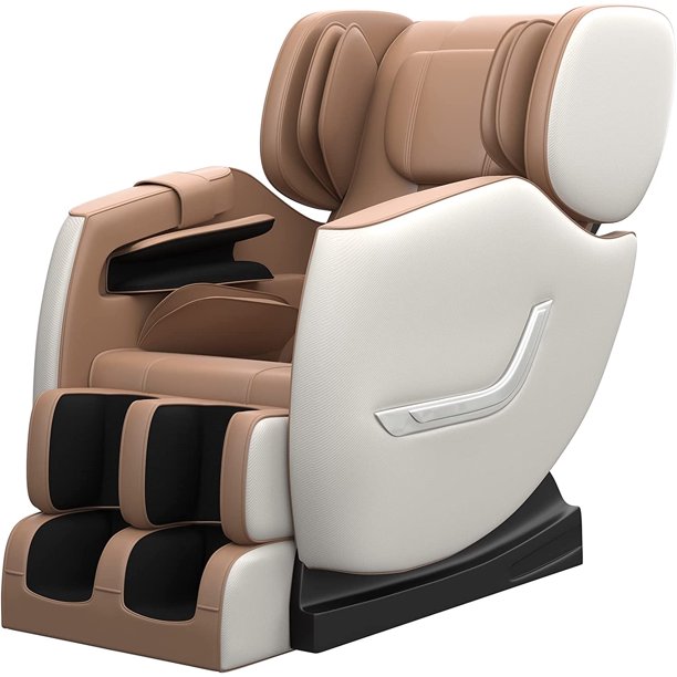 RealRelax SS01 Electric Full Body Massage Chair, Zero Gravity Shiatsu Recliner (Khaki) - Walmart.com