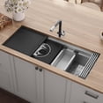thumbnail image 3 of Ruvati USA RVA1233BWC 17 x 16 in. Black Composite Dual-Tier Cutting Board for Workstation Sinks, 3 of 7