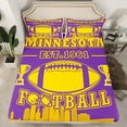 thumbnail image 2 of Erosebridal Teen Ball Gaming Football Sheet Set Twin,Sport Game Bedding Sets Twin Size,Gamer Decoration(Minnesota),3pcs, 2 of 7