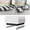 White Gray, variant on 6 Pack Folding Conference Table, 61 Inch Mobile Training Table with Wheels,Business Style Flip Top Seminar Tables for Small Office Meeting Room Classroom(Walnut)