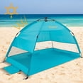 thumbnail image 6 of EighteenTek Beach Tent, Anti-UV Pop Up Sun Shelter Beach Umbrella UPF 50+ Sun Shade With Carry Bag for 2-3 Person, Lightweight & Easy Setup Beach Tent, Blue, 6 of 11