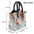 thumbnail image 2 of Lsque Koi Fish Water Pattern Leather Rivet Shoulder Bag – Elegant Genuine Leather & Microfiber PU Crossbody with Detachable Adjustable Strap, 2 of 5