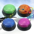 thumbnail image 4 of Orange Recordable Voice Button with LED Light - 30-Second Audio Recording, Long Press Activation, Portable Interactive Toy for Parent-Child Games, Language Learning & Gifting (Batteries Not Included), 4 of 6