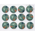 thumbnail image 3 of IBA Indianbeautifulart Green 25 Mm Scales Geometric Printed Canvas Fabric Buttons Round 2 Hole&nbsp;Decorative Buttons For Sewing Crafting Pack Of 50, 3 of 7