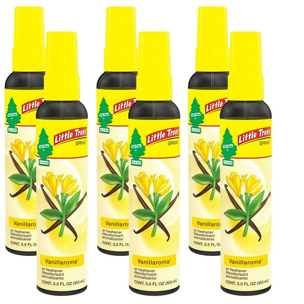 Little Trees Spray Car Air Freshener 6PACK (Vanillaroma)