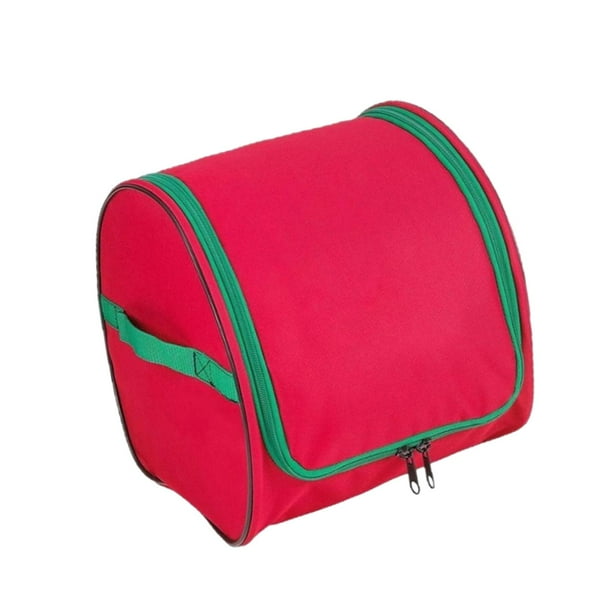 Bolsa de almacenamiento para luces navideñas, bolso rojo de gran capacidad, portátil para organizar cables navideños, organizador de luces navideñas.