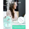 thumbnail image 3 of Mini Humidifier, Small Cute Humidifier for baby, Cool Mist Humidifiers for Plants, 250ml Car Humidifier with Auto Shut-off, 2 Mist Modes Air Humidifiers with Night Light for Travel, Indoor (Green), 3 of 6