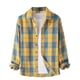 thumbnail image 2 of Blusa y camisa de manga larga con cuello vuelto, nueva camisa informal a cuadros para hombre, blusa holgada juvenil de manga larga con cuello vuelto, blusa de poliéster para hombre, 2 of 6