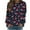 Navy, variant on Christmas Shirts for Women Graphic Long Sleeve Crew Neck Tops Loose Fit Xmas Snowflake Print Holiday Tees (L, Navy 01)