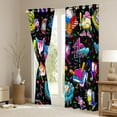 thumbnail image 3 of jejeloiu Watercolor Ice Cream Black Out Curtains,Baseball Sport Game Curtains Pack of 2 (42x63 Each),Colorful Graffiti Drip Bedroom Curtains For Boys Girls,Breathable Home Decor, 3 of 6