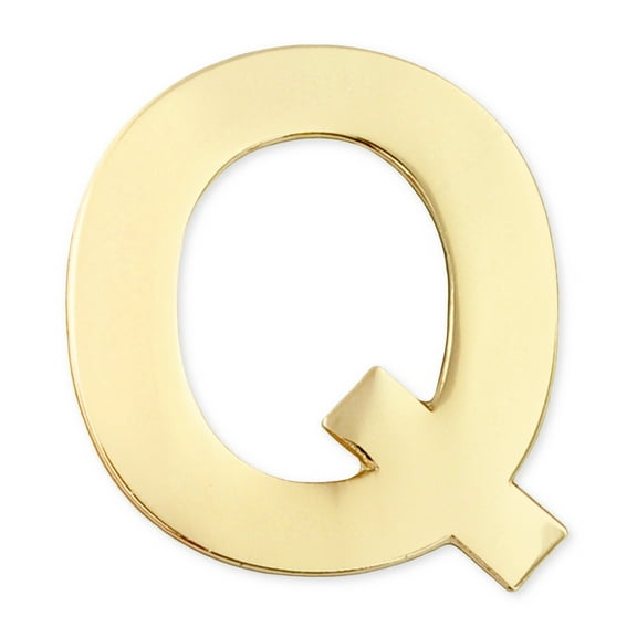 PinMart's Gold Plated Alphabet Letter Q Lapel Pin