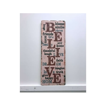 Believe Wooden Sign Wall Decor Walmart Canada