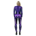 thumbnail image 5 of Women Party Costume Skull Print Long Sleeve Jumpsuit Outfit Overall Stretch Jumpsuit Rompers Playsuit, 5 of 5