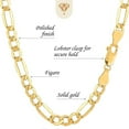 thumbnail image 3 of The Diamond Deal 10k SOLID Yellow Gold 3.8mm Diamond-Cut Classic women's Figaro Chain Necklace or Bracelet/Foot Anklet for Pendants and Charms with Lobster-Claw Clasp (18" And yellow-gold), 3 of 6