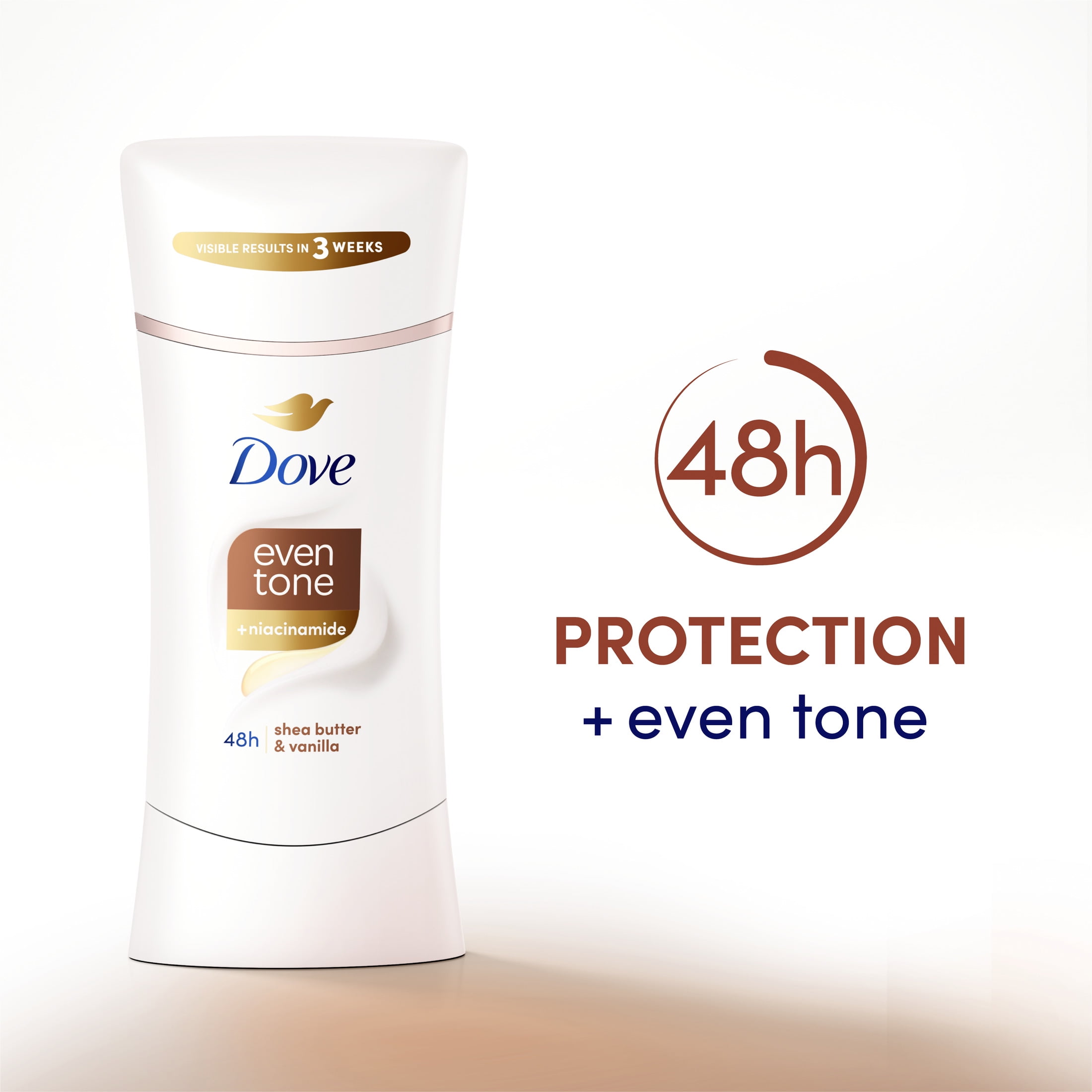 Dove Even Tone Women's Antiperspirant Deodorant Stick Shea Butter & Vanilla, 2.6 oz