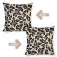 thumbnail image 3 of Sofa Pillows Black Leaves Cushion Covers 16"x16" Vintage Leaf Plant Throw Pillow Cover Decor for Sofa Couch, 3 of 7