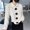 White, variant on Women Coat Women's Lazy Style High Collar French Retro Gentle Style Knitted Cardigan Jacket