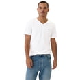thumbnail image 1 of Camiseta GAP de algodón blanco con cuello en V y ajuste regular XS, 1 of 4