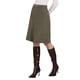 thumbnail image 4 of Falda de tartán de cuadros de cintura alta hasta la rodilla para oficina de mujeres INSPIRE CHIC XL 2, 4 of 5