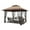Khaki+Brown, variant on Double Roof Pop-Up Gazebo Canopy Tent – Mosquito Netting, Curtains, Sandbags, Portable with Carry Bag – Outdoor Shade for Patio, Garden, Lawn – 12x12ft – Khaki+Brown, 3.6x3.6M