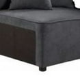 thumbnail image 4 of Benjara 29 Inch Modular Chair, Pocket Coil, 2 Pillows, Dark Charcoal Gray, 4 of 6