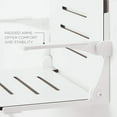 thumbnail image 3 of Silhouette Comfort Plus Heavy Duty Folding Wall Mount Shower Bench Seat, White Seat with White Frame, 3 of 6