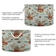 thumbnail image 3 of Round Toy Storage Basket Foldable Storage Basket for Home Decor Laundry Basket20" x 14" Reindeer and Red Ribbon Bows, 3 of 6