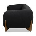 thumbnail image 5 of Jennifer Taylor Home Alpine 90.5" Modern Scandinavian Boucle Minimalist Round Arm Sherpa Sofa, Ebony Black, 5 of 7