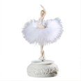thumbnail image 1 of Ballerina Music Box Dancer Swan Lake Carousel With Feathers Birthday Gift, 1 of 3
