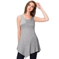 thumbnail image 2 of Made by Johnny Women's Handkerchief Hem Tank Tunic Top XXXXXL HDG, 2 of 6