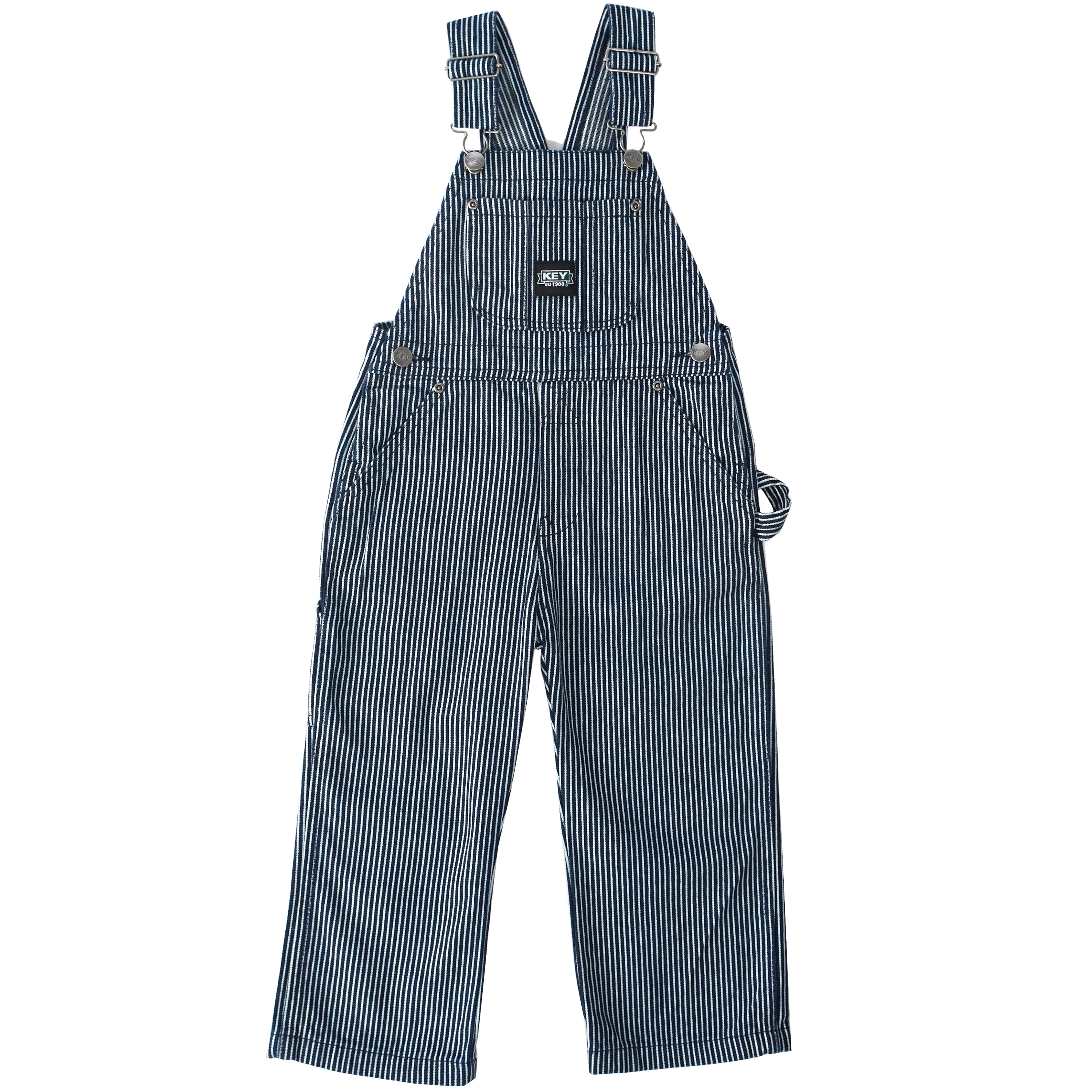 Toddler Bib Overall Hickory Stripe