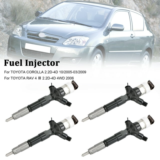 4PCS Fuel Injectors 23670-0R020 Fit for Toyota Corolla RAV4 095000-6040
