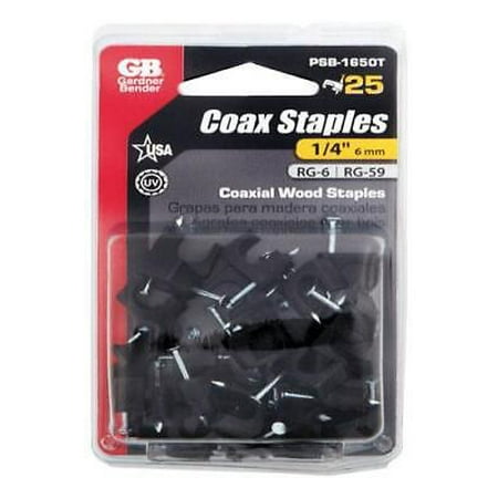 

2Pc Gardner Bender 1/4 in. W Plastic Insulated Coaxial Staple 25 pk