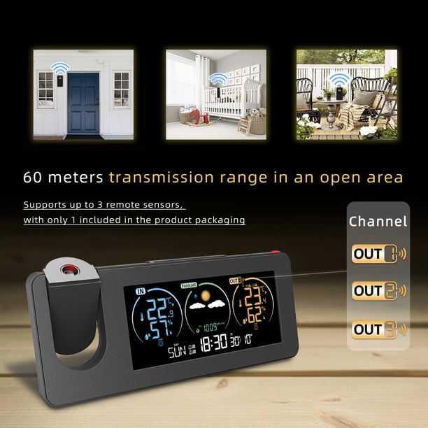Amdohai ZX3538 New Electronic Projection Clock Weather Station