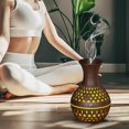 thumbnail image 1 of Feltree Hollow Wood Grain LED Humidifier with Aromatherapy Function, 300ML USB Desktop Air Moisturizer for Home/Office Decorative Essential Oil Diffuser, 1 of 8