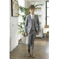thumbnail image 5 of Mosedou Suit for Boys Tuxedo Suit Three Piece Slim Fit Toddler Suit for Boys Formal Wedding Blazer Vest Pants Set, 5 of 6