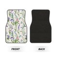 thumbnail image 2 of Yiaed Wisteria Flower Print Carpet Floor Mats for Cars, Auto Accessories Front & Rear Car Floor Mats Car Floor Foot Mat Sets of 4 Pieces, 2 of 7