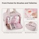 thumbnail image 5 of 2026NEW Toiletry Bag,Large Capacity Wide-Open Travel Cosmetic Bags for Women,Standing Makeup Bag,4-in-1 Multi-Functional Lightweight Waterproof Organizer Bags,Portable Pouch Flat Open Bag (Dark Pink), 5 of 8