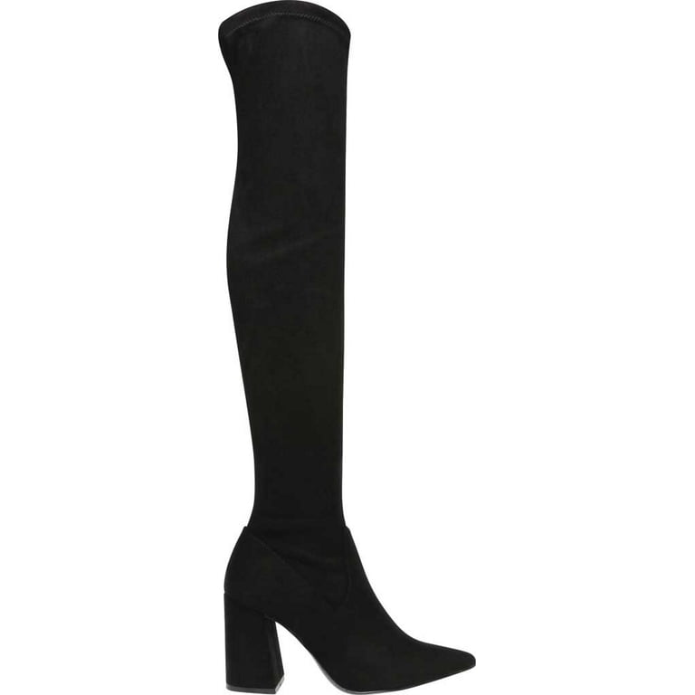Steve Madden Womens Jacoby Pointed Toe Block Heel Over The Knee Boots Walmart