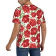 thumbnail image 2 of Vsdgher Rose Flowers Mens T-Shirts Baseball Vintage Fashionable Lightweight Casual Crew Neck Slim Fit with Long Sleeves-Medium, 2 of 7
