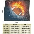 thumbnail image 3 of Yibo Football with Ice and Fire Blanket Flannel Fleece Gifts for Bed Couch Sofa Chair, 3 of 6
