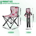 thumbnail image 3 of 600D Oxford Camping Chair Portable Foldable Chair Supports 220 lbs for Picnic, Fishing, Backpacking Watercolor Sparkling Cherries, 3 of 8
